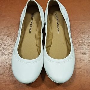 Lucky Brand White Ballet Flats